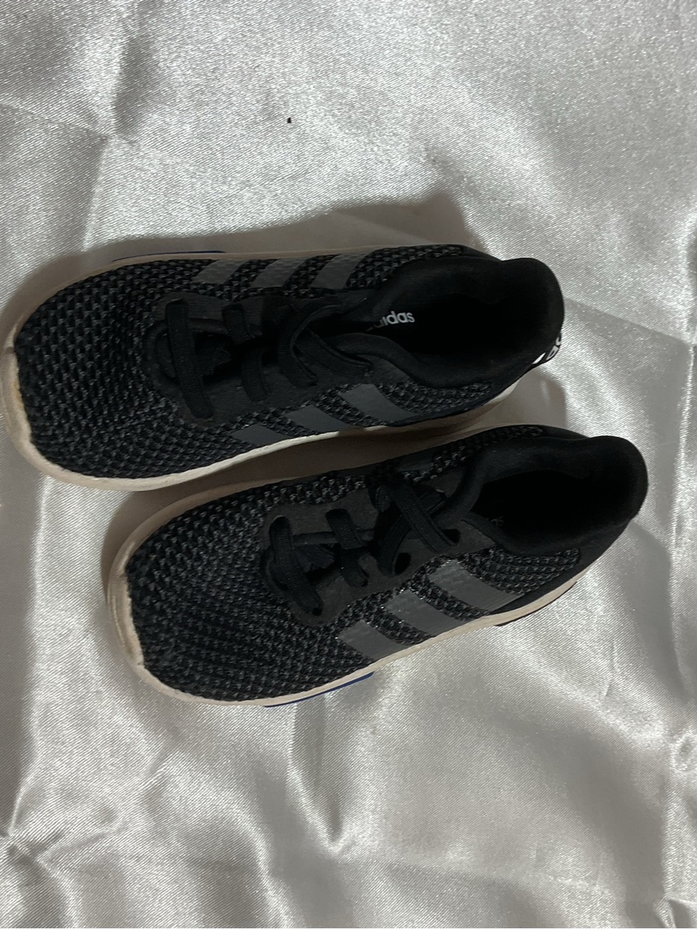 adidas Kids Black and White Knit Sneakers
